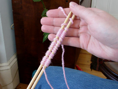 figure 8 cast on knitting