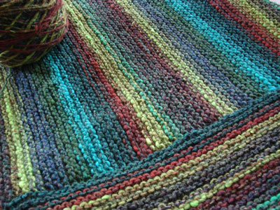 knit log cabin blanket noro kureyon