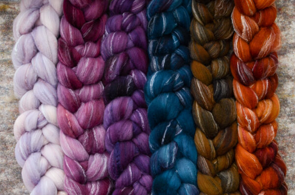 semi-solid braided wool in 6 colors