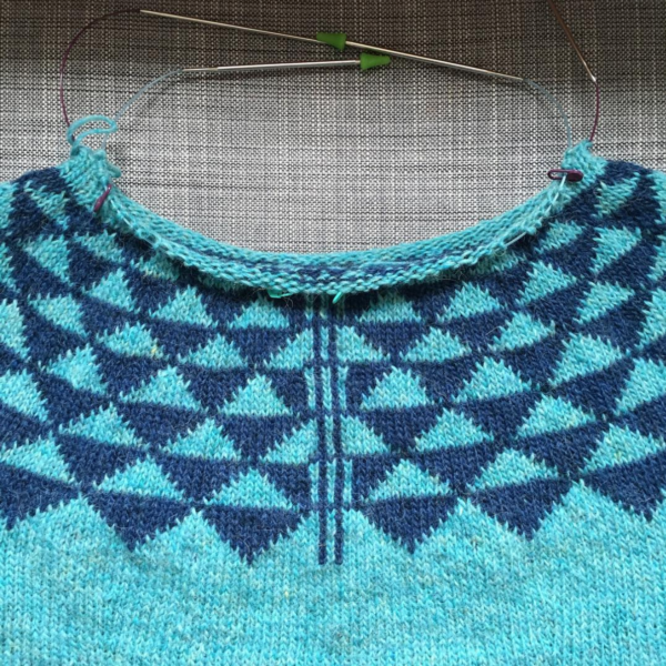 How I Knit Cardigan Button Bands Before Cutting a Steek Hello Yarn